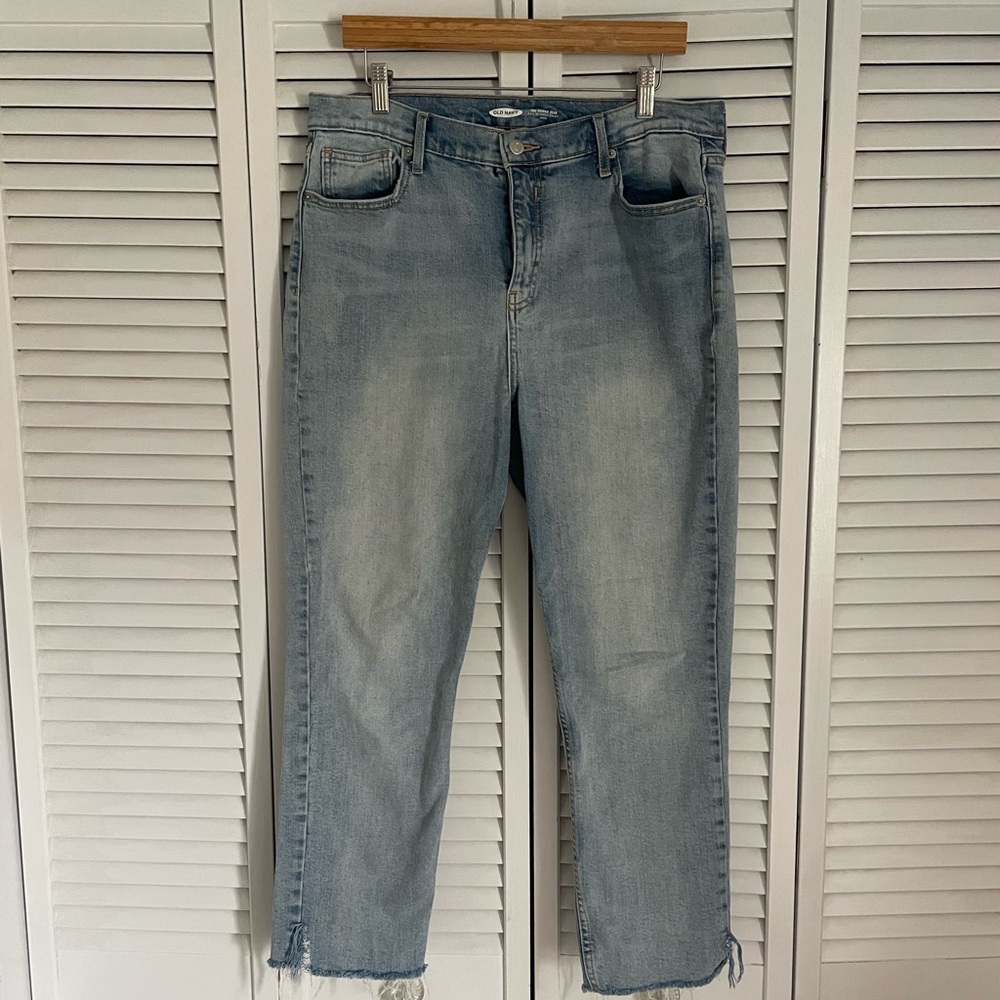 Old Navy Blue Ankle Cropped Jeans